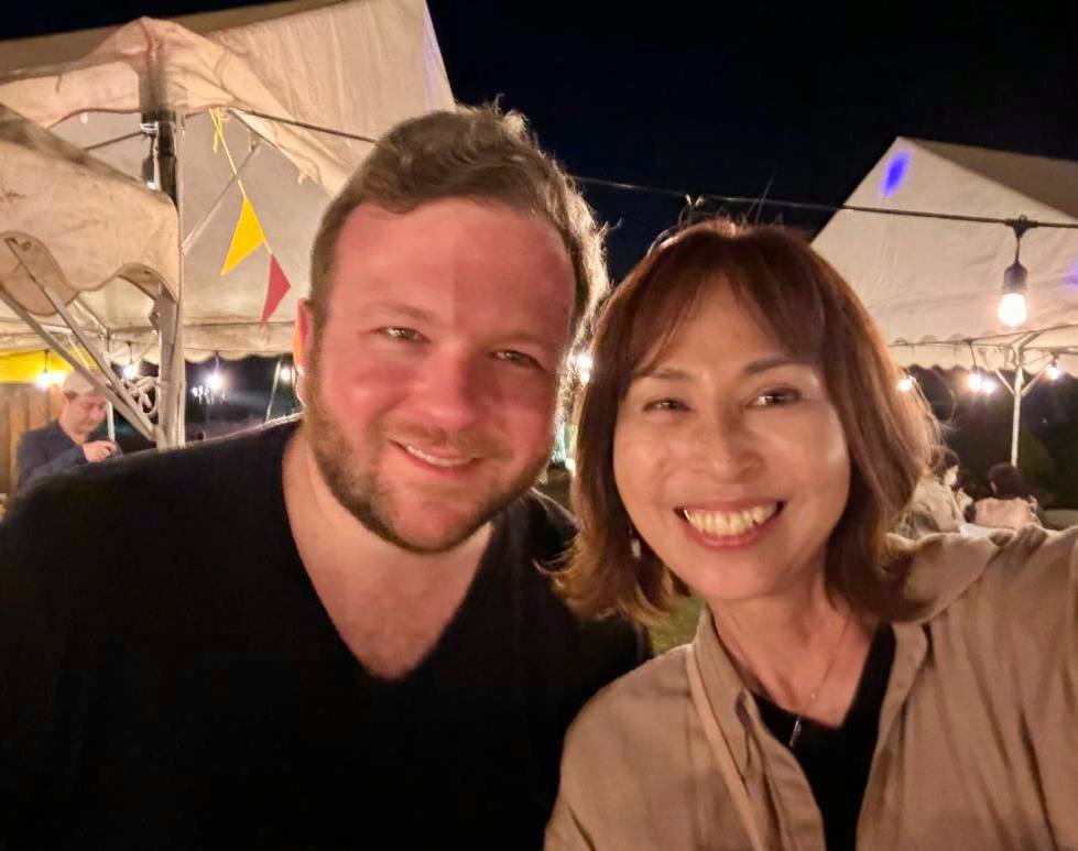 John Monarch with Kabosu's owner, June 2026